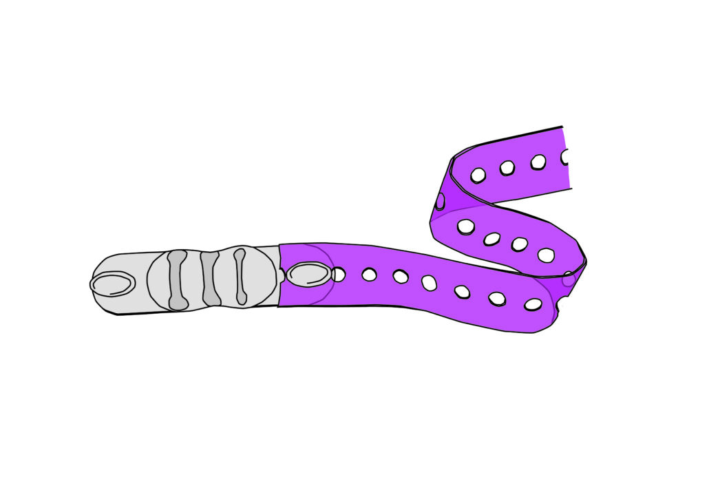 IV-bracelet Steg 2 sätt ihop slangfäste med band